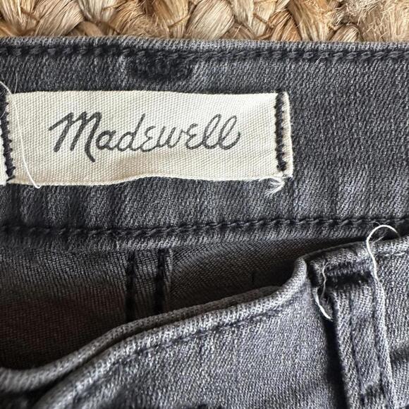 Madewell black high rise skinny jeans 9” ripped knees - Picture 4 of 8